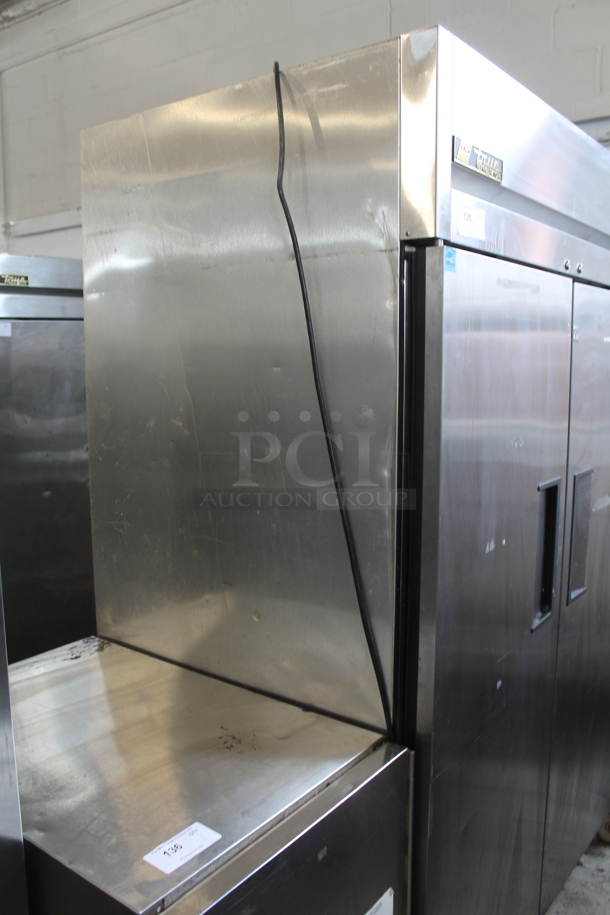 2013 True TG2R-2S ENERGY STAR Stainless Steel Commercial 2 Door Reach In Cooler w/ Poly Coated Racks on Commercial Casters. 115 Volts, 1 Phase. Tested and Working! - Image 3 of 11