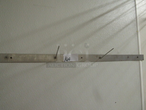 One Wall Mount Stainless Steel Holder With 2 Holders. BUYER MUST REMOVE. 