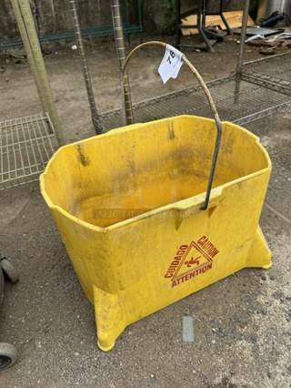 One Mop Bucket On Casters.