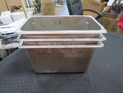 1/4 Size 6 Inch Deep Hotel Pan. 3XBID