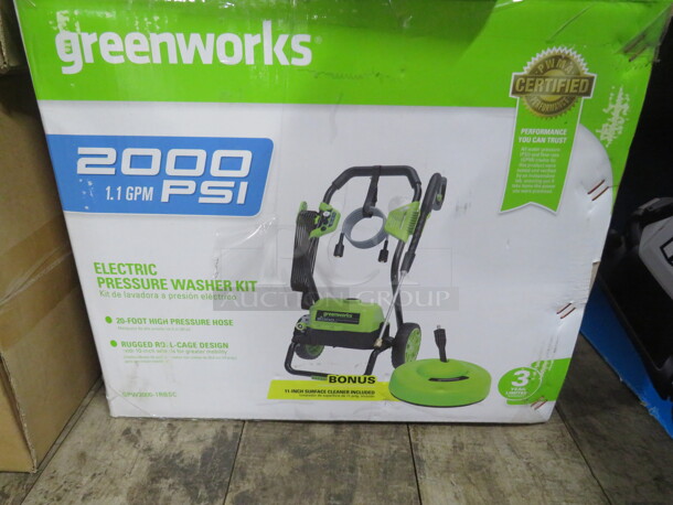 One Greenworks 2000psi Pressure Washer.
