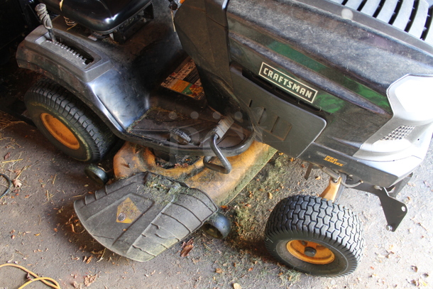 Craftsman Riding Lawn Mower w/ Metal Trailer. BUYER MUST REMOVE. (shed #3) - Image 2 of 7