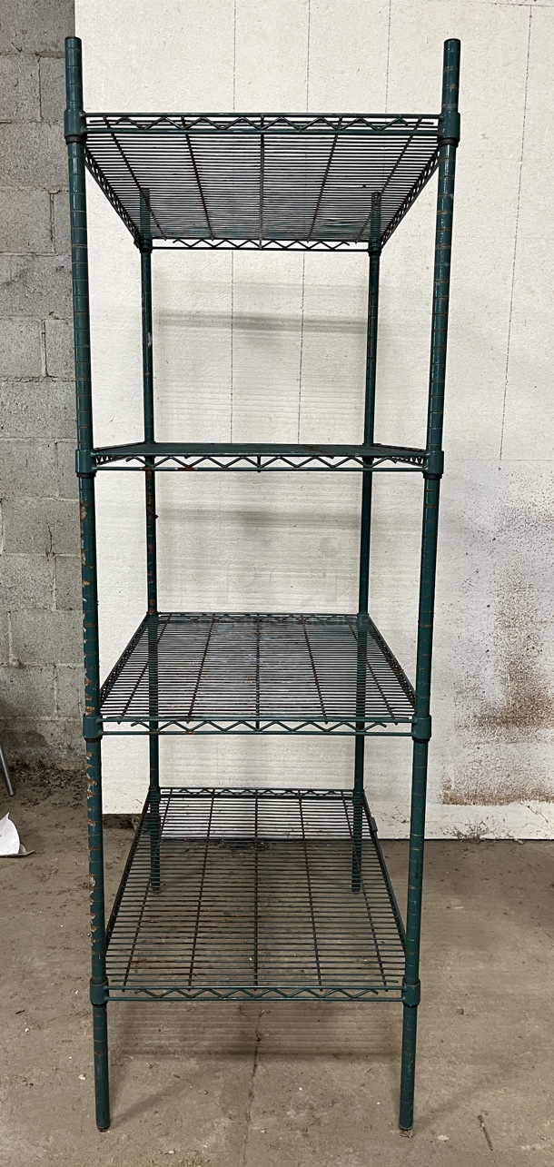 Green Epoxy 4 Shelf Rack - Image 2 of 2