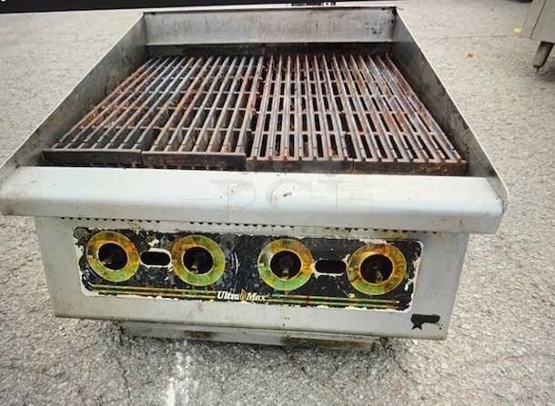 One Star Ultra Max Natural Gas Charbroiler. No Knobs. 24X36X16