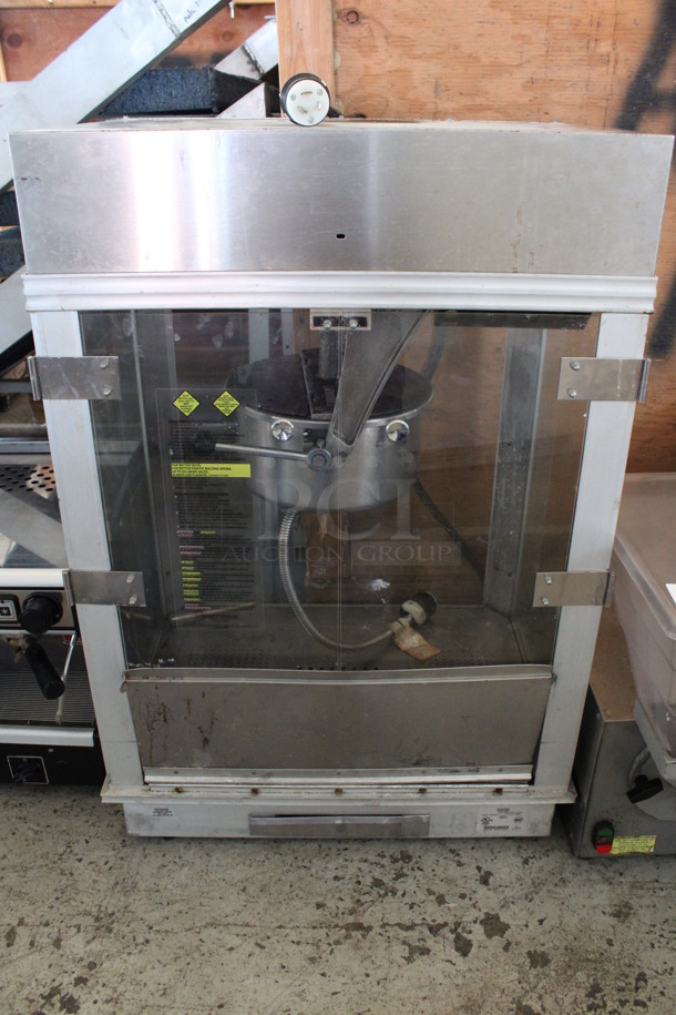 Gold Medal Model 2001ST Metal Commercial Countertop Popcorn Machine Merchandiser. 120 Volts, 1 Phase. 28x20x40. Cannot Test Due To Plug Style