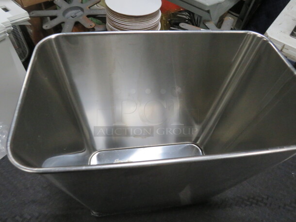 One 12X7X11 Stainless Steel Trash Can. - Image 2 of 2