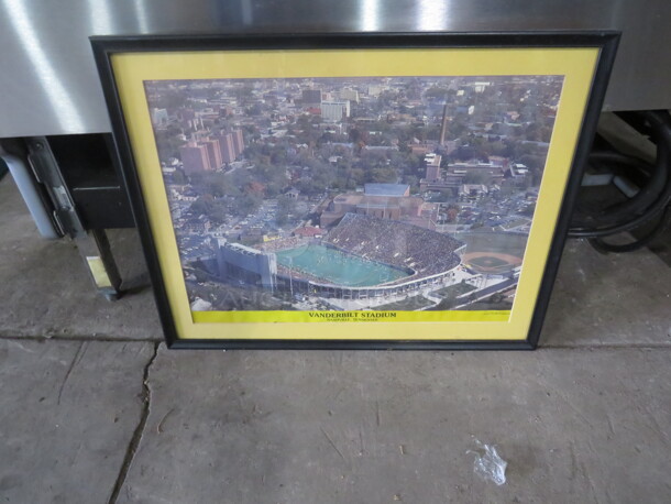 One Framed Picture Of Vanderbilt Stadium. 26X20