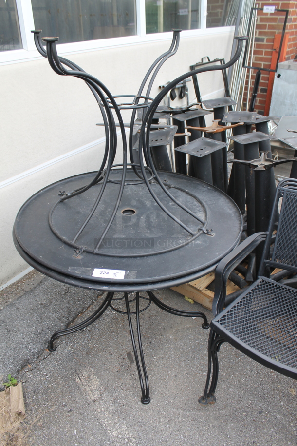 2 Black Round Tables. 2 Times Your Bid! - Image 1 of 2