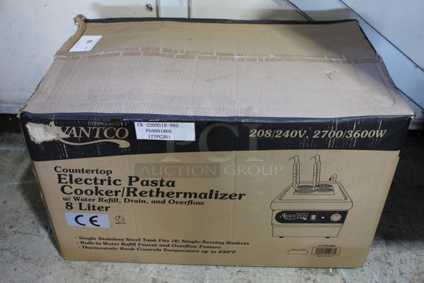 BRAND NEW! Avantco 177PC201 Stainless Steel Commercial Countertop Single Tank 8 Liter Electric Pasta Cooker / Rethermalizer. 208/240 Volts. - Image 2 of 3