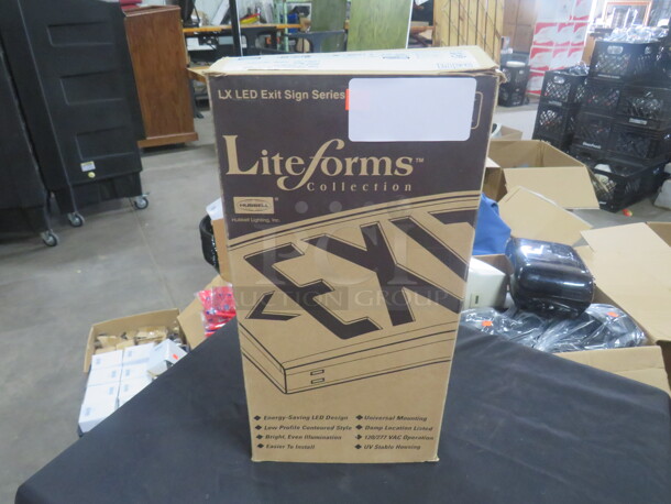 One NEW Lite Forms LX LED Exit Sign.  - Image 2 of 2