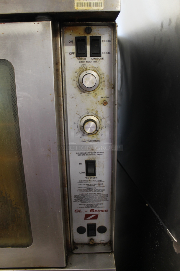 2 Southbend SL Series Stainless Steel Commercial Natural Gas Powered Full Size Convection Ovens w/ View Through Doors, Metal Oven Racks and Thermostatic Controls on Commercial Casters. 2 Times Your Bid! - Image 3 of 10