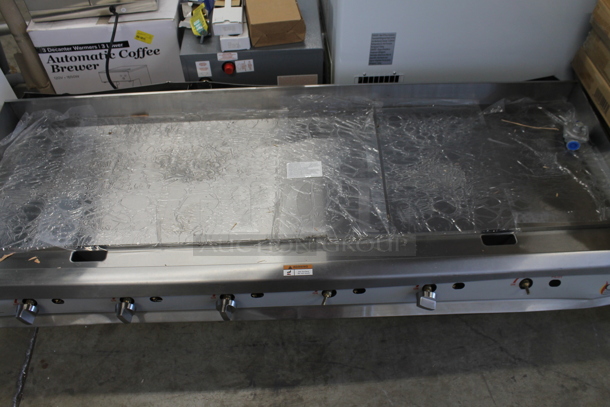 BRAND NEW SCRATCH AND DENT! Cooking Performance Group CPG 351GMCPG72NL Stainless Steel Commercial Countertop Natural Gas Powered Flat Top Griddle. 180,000 BTU. - Image 4 of 5