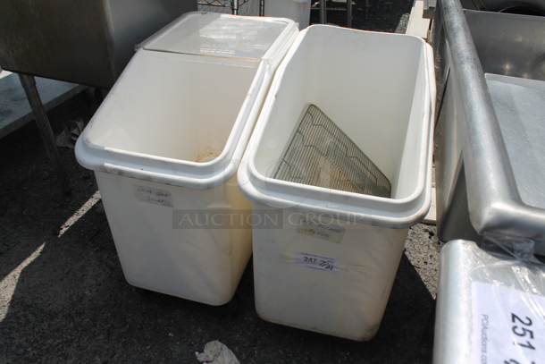 2 White Poly Ingredient Bins on Commercial Casters. 2 Times Your Bid! - Image 3 of 5