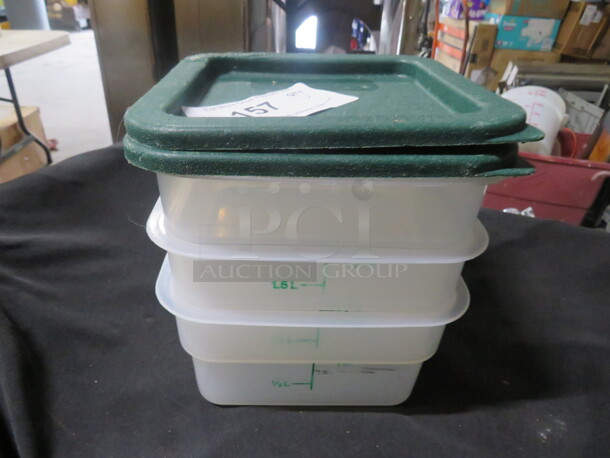 1 Quart Food Storage Container With 2 Lids. 3XBID