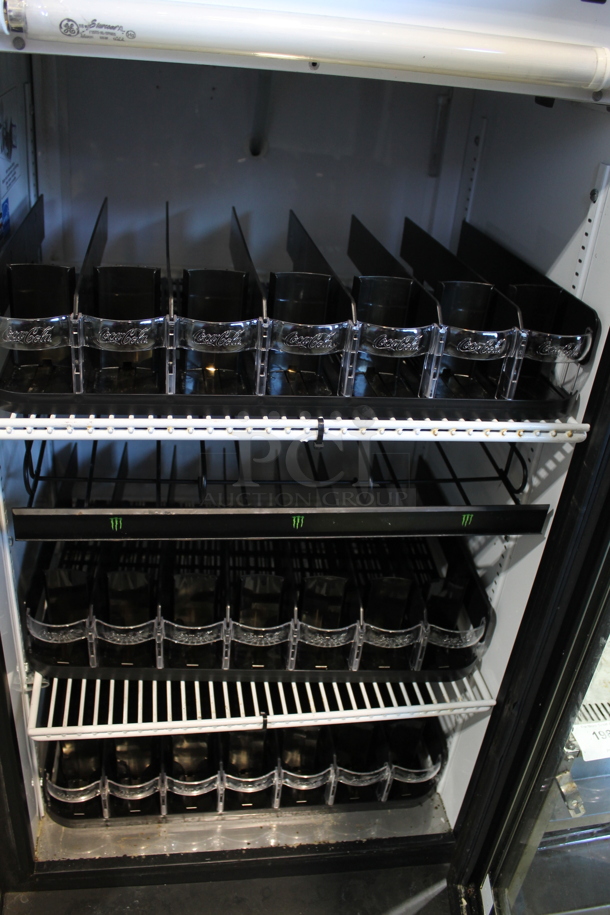 2011 True GDM-10 ENERGY STAR Metal Commercial Single Door Reach In Cooler Merchandiser w/ Poly Coated Racks and Drink Sliders. 115 Volts, 1 Phase. Tested and Working! - Image 3 of 4