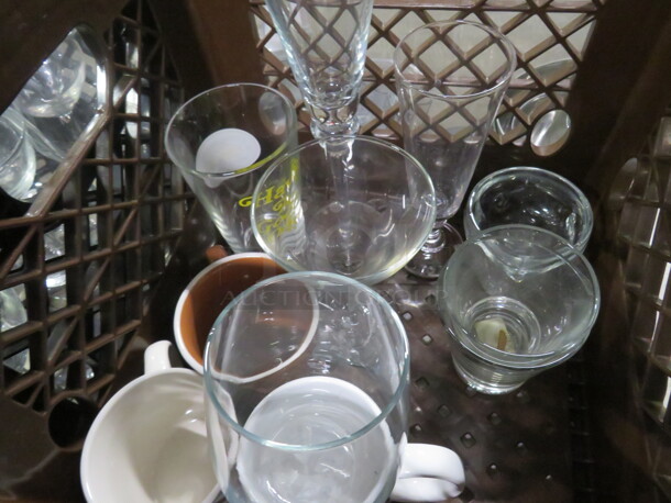 One Lot Of Assorted Glassware.