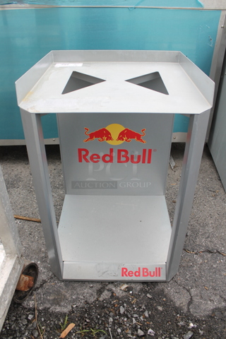 Gray Red Bull Stand.