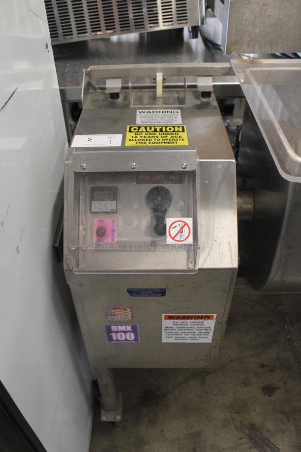 Daniels DMX 100 Stainless Steel Commercial Floor Style Meat Mixer on Commercial Casters. 115 Volts, 1 Phase. Tested and Working! - Image 2 of 11