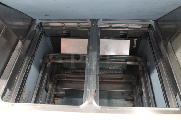 2015 Delfield D4432N-12M Stainless Steel Commercial Sandwich Salad Prep Table Bain Marie Mega Top w/ 2 Drawers. 115 Volts, 1 Phase. Tested and Working! - Image 3 of 5