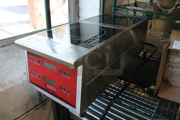 Avantco IC-580 Stainless Steel Commercial Countertop Electric Powered 2 Burner Induction Range. 208-240 Volts, 1 Phase.  - Image 2 of 5