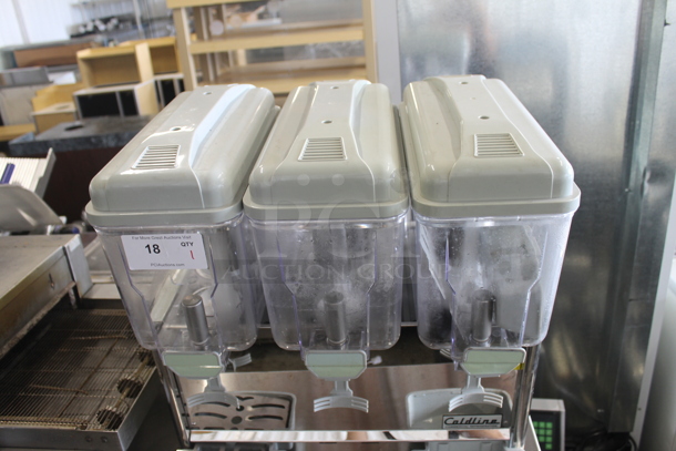 Coldline Royal-3P Stainless Steel Commercial Countertop 3 Hopper Refrigerated Beverage Machine. 120 Volts, 1 Phase. Tested and Working! - Image 4 of 8