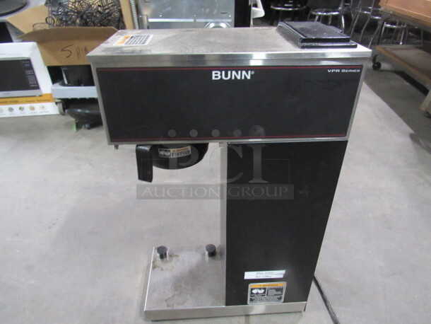 One Bunn Coffee Brewer With Filter Basket. VPR Series. 120 Volt. 8X16X26