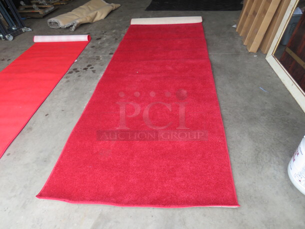 One 142X48 Red Rug. - Image 1 of 1