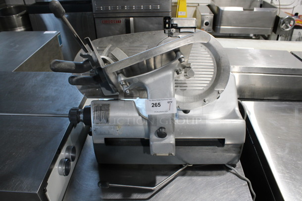 Hobart Model 2812 Stainless Steel Commercial Countertop Automatic Meat Slicer w/ Blade Sharpener. 120 Volts, 1 Phase. 28x26x27. Tested and Working!