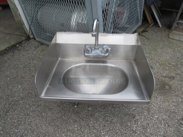 One 19X15 Stainless Steel Handsink With Faucet - Image 1 of 1