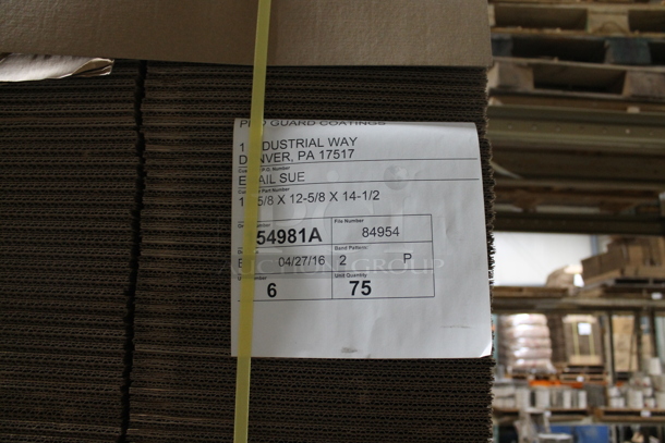 ALL ONE MONEY! Lot of Three Wooden Pallets, Metal Tins and and NEW Cardboard Boxes. BUYER MUST REMOVE. - Image 6 of 6