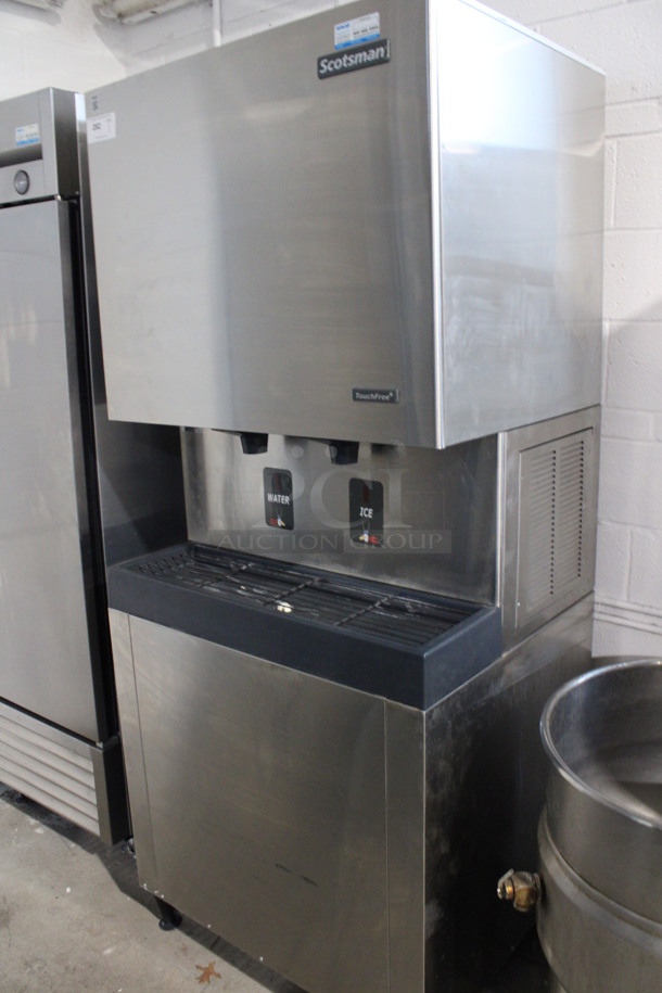 Scotsman Model MDT6N90A-1J Stainless Steel Commercial Water and Ice Hotel Dispenser. 115 Volts, 1 Phase. 35x29.5x82