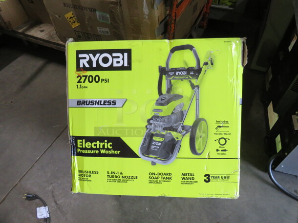 One Ryobi 2700PSI Pressure Washer.  - Image 1 of 1