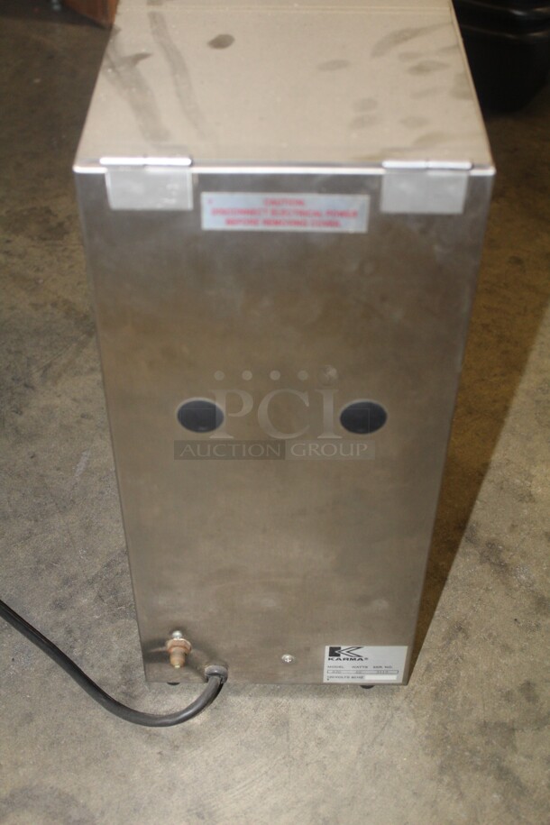 NICE! Karma Model 830 Commercial Stainless Steel Tea Master Iced Tea Dispenser. 8x19x16. 120V/60Hz. Working When Pulled! - Image 4 of 5