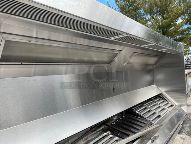 10.5' Stainless Steel Commercial Return Air Grease Hood w/ Filters. 126x54x26 - Image 5 of 6
