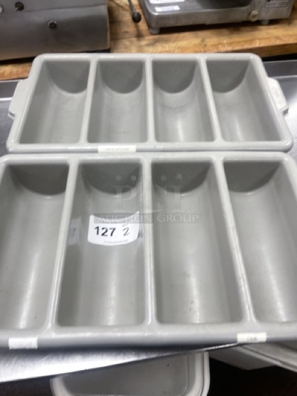 Plastic Cutlery Box Four Compartments