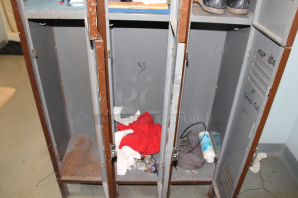 ALL ONE MONEY! ROOM LOT of Various Items Including Trash Can, Grab Bars, Toilets, Stalls, Lockers and Mirror. BUYER MUST REMOVE. - Image 10 of 12