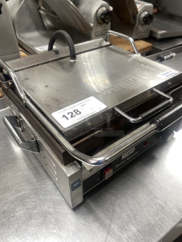 Waring WPG250 Panini Supremo Grooved Top & Bottom Panini Sandwich Grill - 14 1/2 x 11 Cooking Surface - 120V, 1800W Tested and Working!