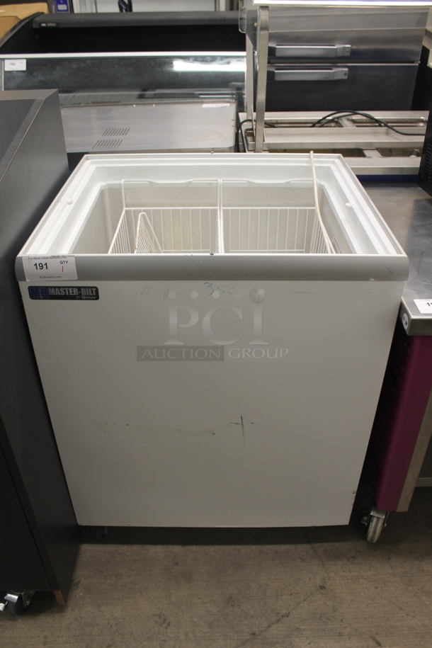 Master-Bilt EK26 Derby+ Commercial Electric Vertical White Freezer With Polycoated Shelves. 120V. Tested and Working!