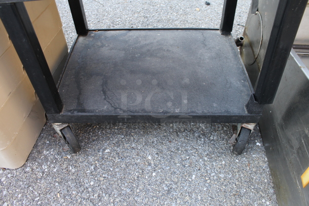 Black Poly 3 Tier Cart on Commercial Casters. - Image 3 of 3