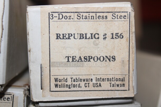 NEW IN BOX! 22 Boxes (24 Count Each) World Tableware Teaspoons, Bouillon Spoons, Iced Teaspoons. 22X Your Bid!  - Image 2 of 3