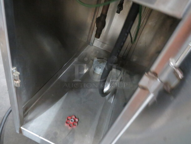 One Wells Stainless Steel Heated 2 Well Warmer With 1 Door Under Storage, On Casters. #SS10T. 120 Volt. 12X32X40 - Image 4 of 4