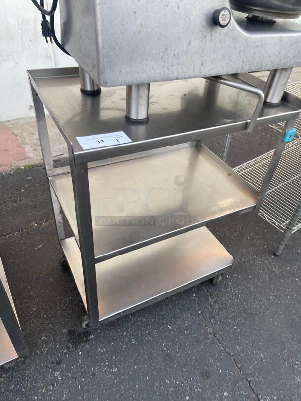 Commercial Stainless Steel Moving Cart On Casters NSF - Image 3 of 3