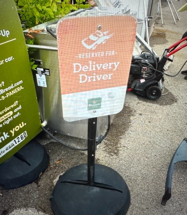 One  Reserved Sign, With Heavy Duty Base.  - Image 1 of 1