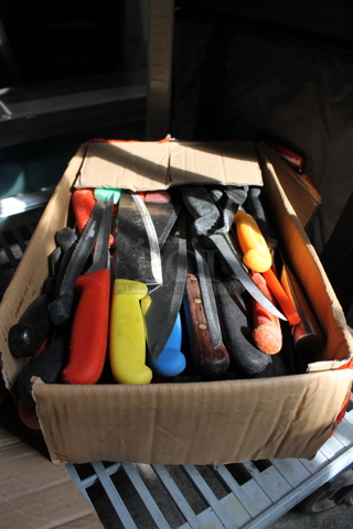 45 SHARPENED Stainless Steel Knives Including Chef. 45 Times Your Bid!