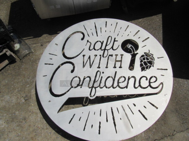 AWESOME!!! One 42 Inch Round Aluminum Wall Hanger CRAFTED WITH CONFIDENCE! - Image 1 of 1