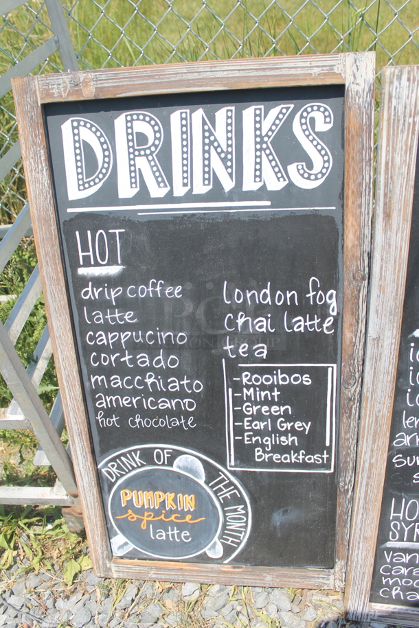 3 Chalk Boards, 1 A-Frame And 2 Boards. 3 Times Your Bid!  - Image 4 of 4