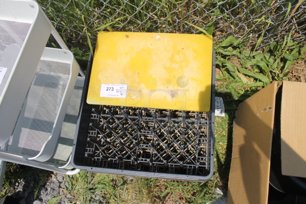 ALL ONE MONEY! Lot of 3 Dish Caddies And 1 Yellow Cutting Board - Image 2 of 2
