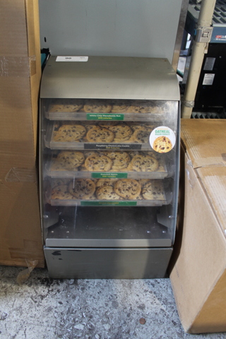 Metal Countertop Dry Cookie Merchandiser Display Case.