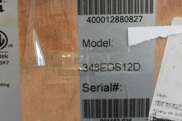 BRAND NEW SCRATCH AND DENT! Estella 348EDS12D Stainless Steel Commercial Countertop 12" Double Pass Dough Sheeter. Stock Picture Used as Gallery. 120 Volts, 1 Phase. Tested and Working! - Image 4 of 5