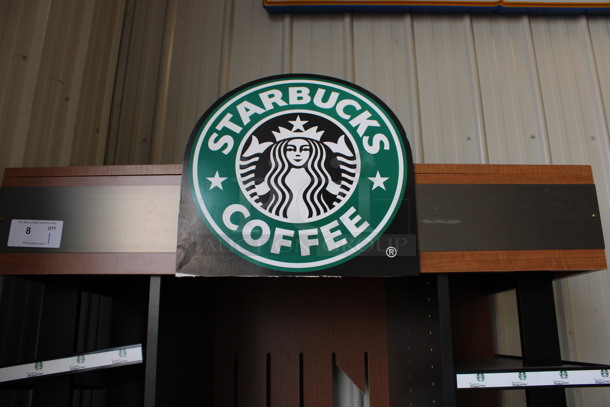 Starbucks Black and Brown Multi Shelf Display Rack. 46x26x92 - Image 6 of 6